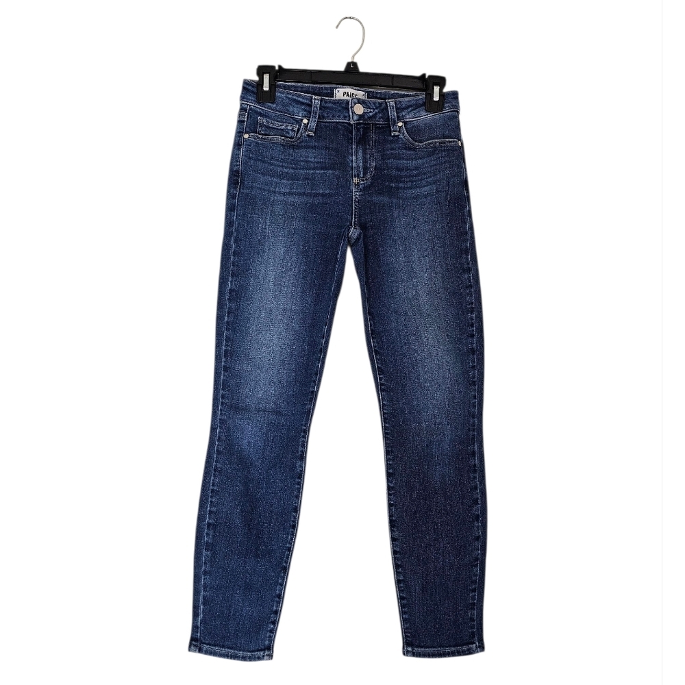 PAIGE Verdugo Crop Mid Rise Skinny Blue Jeans 26 Preowned